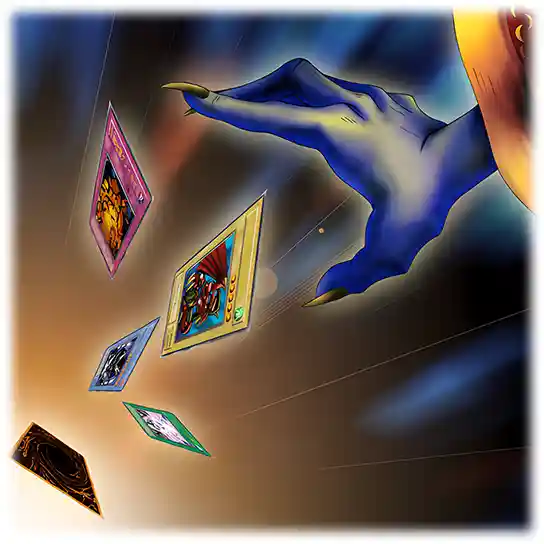 Artwork of the Yu-Gi-Oh! Card "Card Destruction/Kartenzerstörung".