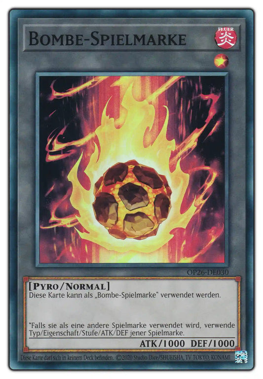 OP26-DE030 Bombe-Spielmarke