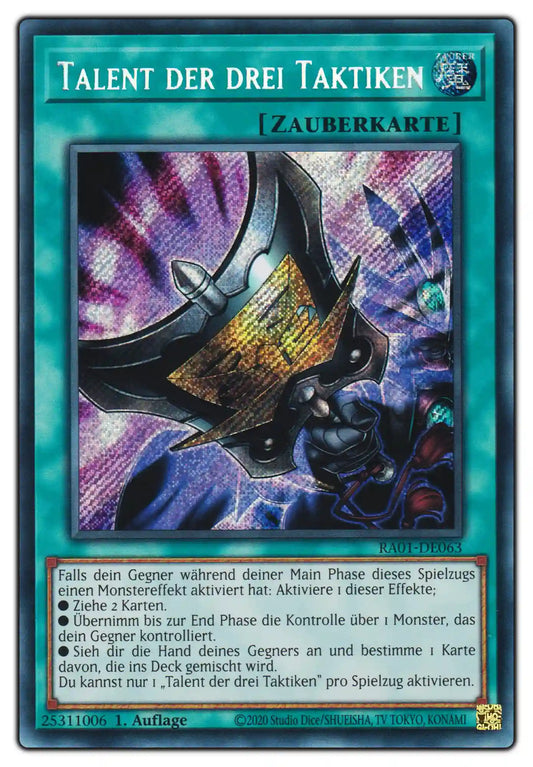 RA01-DE063 Talent der drei Taktiken Secret Rare