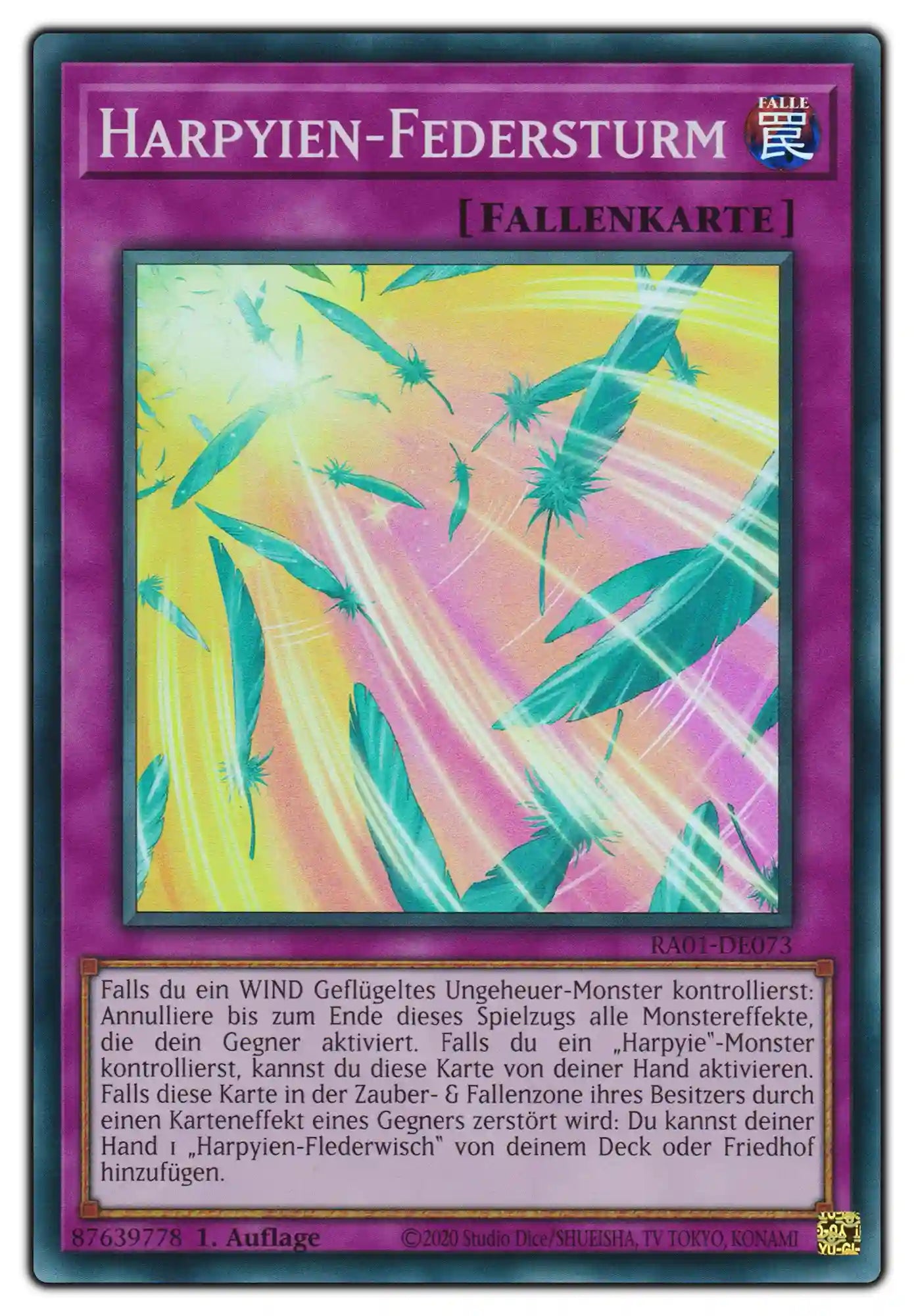 RA01-DE073 Harpyien-Federsturm Super Rare
