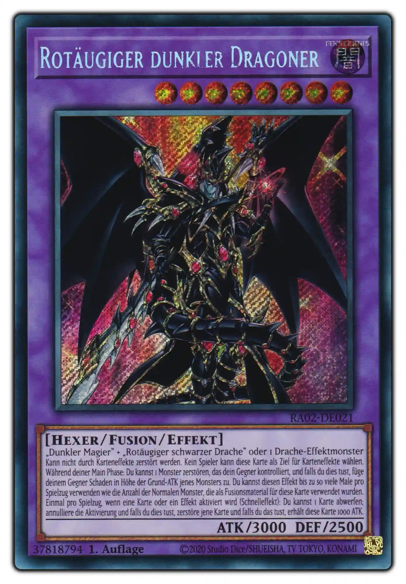 RA02-DE021 Rotäugiger dunkler Dragoner Secret Rare