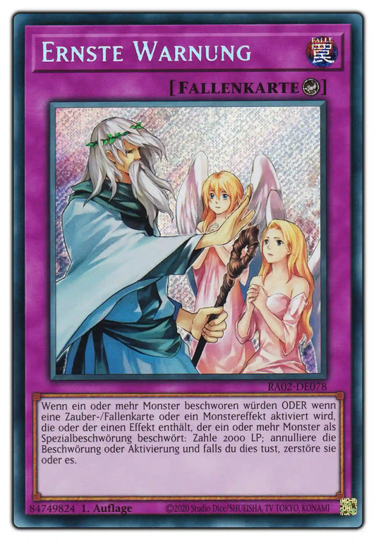 RA02-DE078 Ernste Warnung Secret Rare