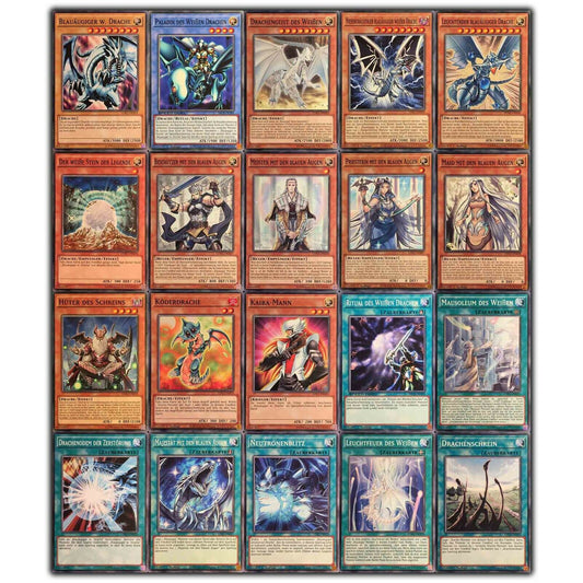 Blauäugiger W. Drache Deck - 20 Karten - kartenvermittler